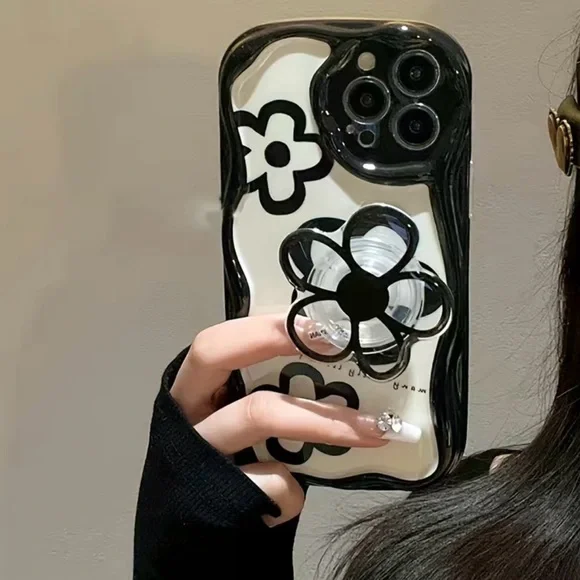 🌻 Flower Designed Phone Case w Floral Pop Socket for iPhone 14 Pro Max - Picture 5 of 8